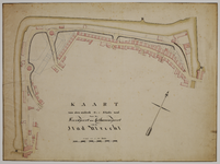 216731 Plattegrond van de stadswal met Stadsbuitengracht tussen de Catharijnepoort en de Weerdpoort te Utrecht; met ...